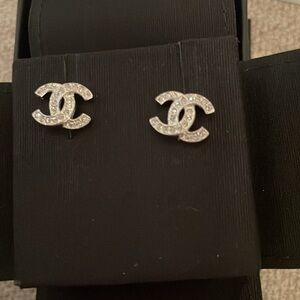 Chanel Crystal Studs - new in box!